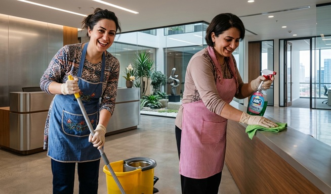 Foreign cleaner in Istanbul